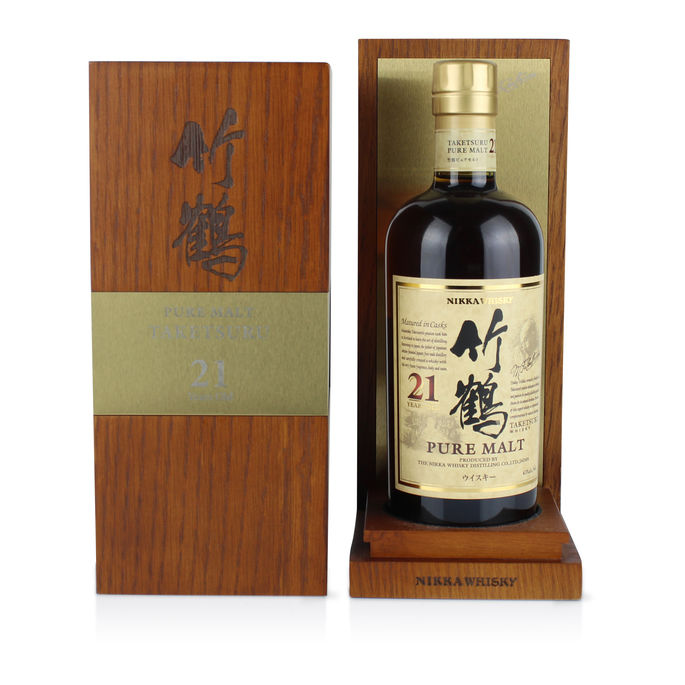 Nikka Taketsuru Pure Malt 21 Year Old Wooden Box Auction