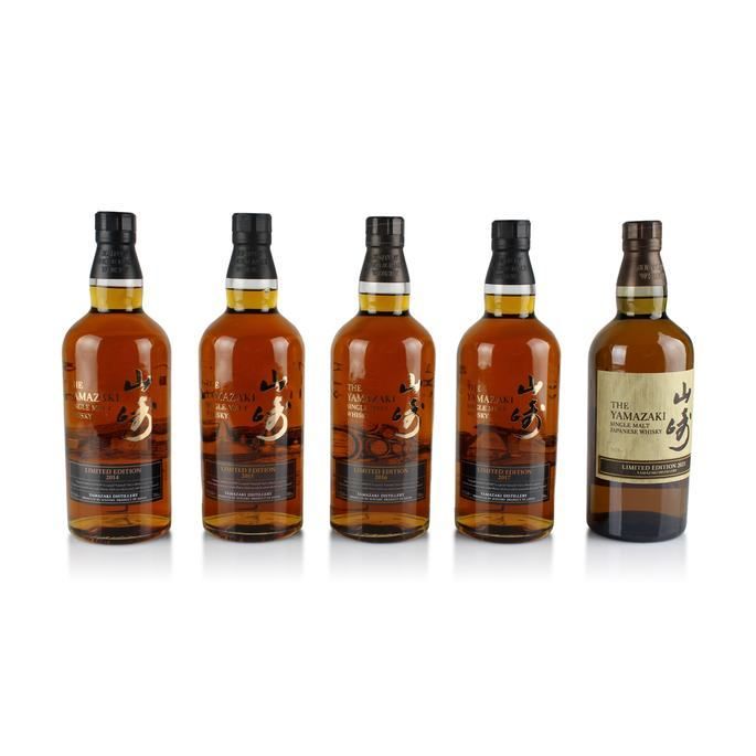 Yamazaki 2014 2017 2021 Limited Editions 5 Bottle Set Auction