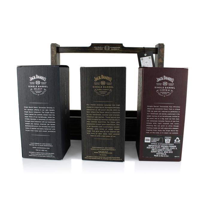 Jack Daniel's Single Barrel set & Plinth (3 Bottle set) Auction ...