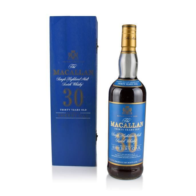 Macallan 30 Year Old Sherry Oak Blue Box Late 1990s Remy Australia Import  Auction