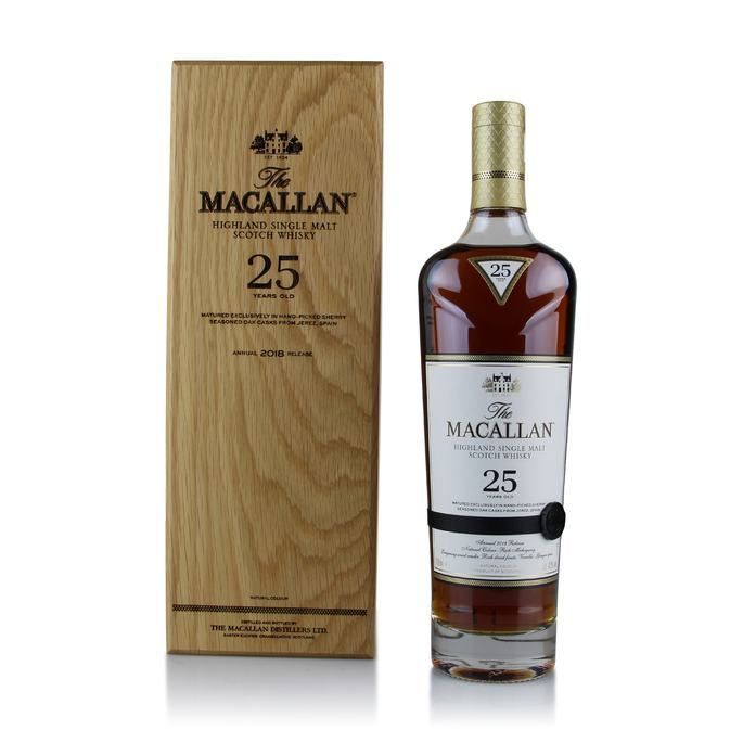 Macallan 25 Year Old Sherry Oak Single Malt Scotch